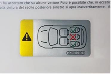 La cintura di sicurezza non funziona? Non basta l’adesivo sull’auto